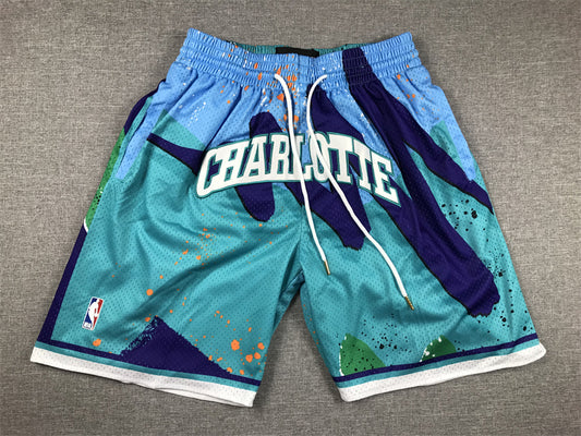 Men's Charlotte Hornets Teal Swingman Pocket Shorts11