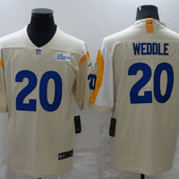 Men's Los Angeles Rams Eric Weddle #20 Beige Game Jersey1