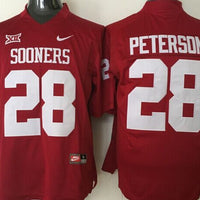 Men's Oklahoma Sooners Adrian Peterson #28 Crimson Player Game Jersey