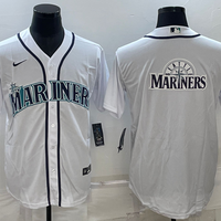 Men's Seattle Mariners White Home Replica Team Jersey1