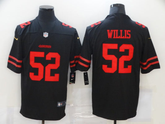 Men's San Francisco 49ers Patrick Willis #52 Black Game Jersey1