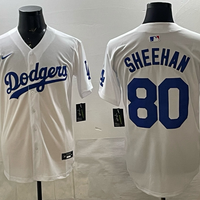 Men's Los Angeles Dodgers Bobby Miller Sheehan #80 White Home Replica Jersey