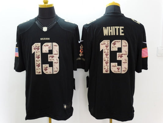 Men's Chicago Bears Kevin White #13 Black Game Player Jersey1