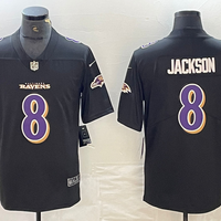 Lamar Jackson #8 Baltimore Ravens Black Fashion Game Jersey - JerseysFreak
