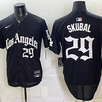 Men's Los Angeles Dodgers Tarik Skubal #29 Black Alternate Stadium Jersey