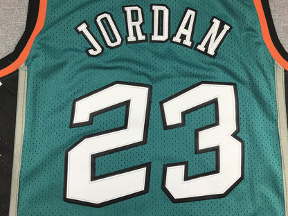 Men's 96 All Star Chicago Bulls Michael Jordan Green Hardwood Classics Swingman Jersey1