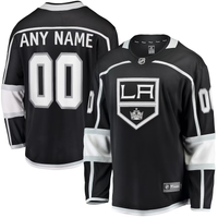 Men's Los Angeles Kings Black Home Breakaway Custom Jersey1