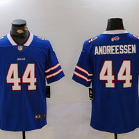 Men's Buffalo Bills Joe Andreessen #44 Royal Game Jersey1