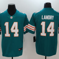 Men's Miami Dolphins Jarvis Landry #14 Green Game Player Jersey1