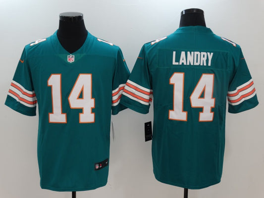 Men's Miami Dolphins Jarvis Landry #14 Green Game Player Jersey1