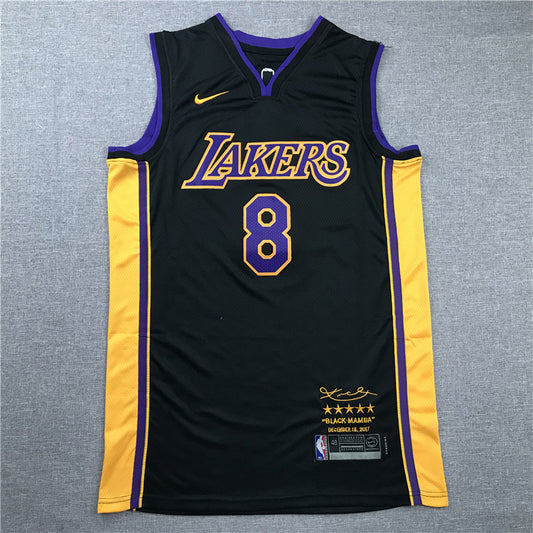 Men's Los Angeles Lakers Kobe Bryant Black #8 Swingman Player Jersey1