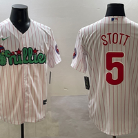 Men's Philadelphia Phillies Bryson Stott #5 White Replica Team Jersey1