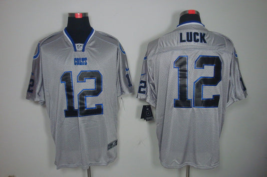 Men's Indianapolis Colts Andrew Luck #12 Gray Game Player Jersey1