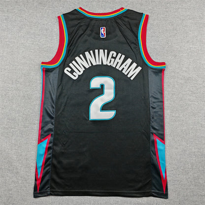 Men's Detroit Pistons Cade Cunningham #2 Charcoal 2025/26 Swingman Jersey - City Edition
