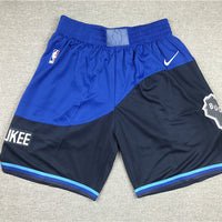 Men's Milwaukee Bucks Blue/Navy City Edition Basketball Shorts1