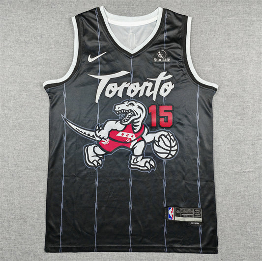 Men's Toronto Raptors Vince Carter #15 Black 2025/26 Swingman Jersey - City Edition