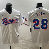 Men's Texas Rangers Jonah Heim #28 White Home Replica Player Jersey1