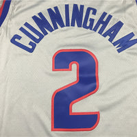 Men's Detroit Pistons Cade Cunningham Gray 2021/22 Swingman Player Jersey1