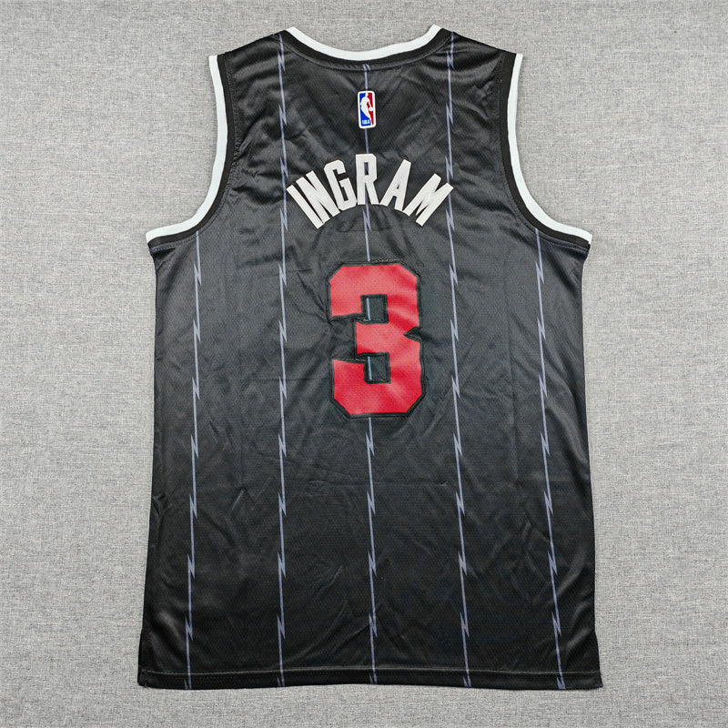 Men's Toronto Raptors Brandon Ingram #3 Black 2025/26 Swingman Jersey - City Edition