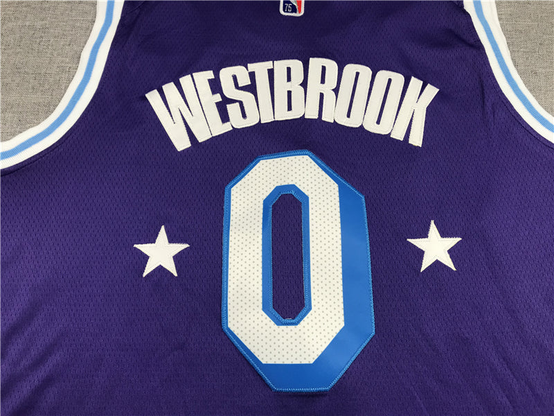 Men's Los Angeles Lakers Russell Westbrook Purple 2021/22 Swingman Jersey1