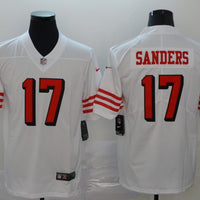Men's San Francisco 49ers Emmanuel Sanders #17 White Game Player Jersey1
