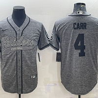 Men's Las Vegas Raiders Derek Carr #4 Gray Player Jersey1 Joint Edition