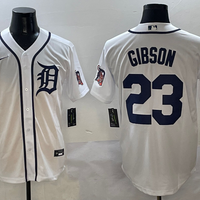 Men's Detroit Tigers Kirk Gibson #23 White Home Replica Player Jersey1