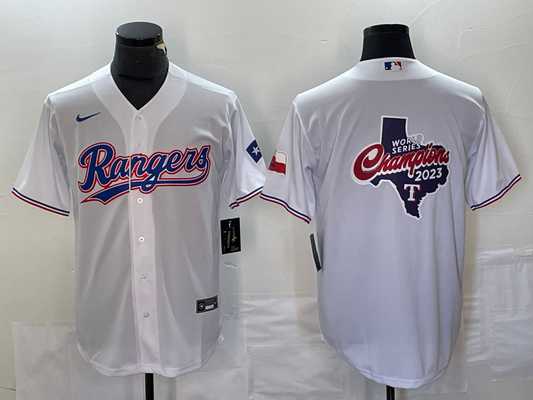 Men's Texas Rangers White Home Limited Jersey1