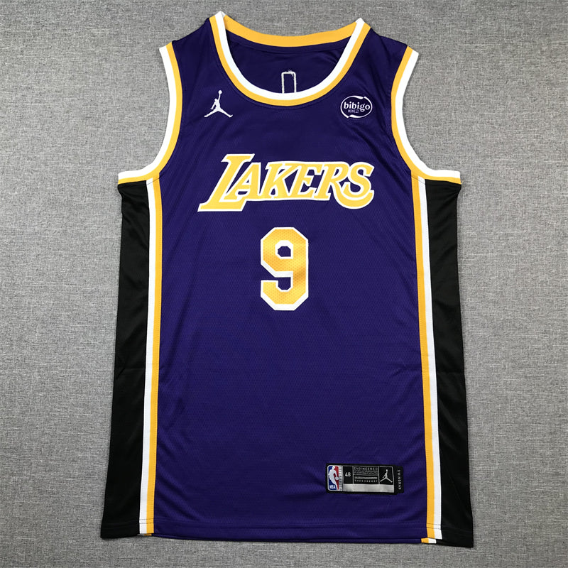 Men's Los Angeles Lakers Bronny James #9 Purple Swingman Player Jersey1 - Statement Edition