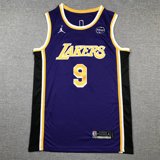 Men's Los Angeles Lakers Bronny James #9 Purple Swingman Player Jersey1 - Statement Edition