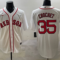 Men's Boston Red Sox Garrett Crochet #35 White Home Replica Player Jersey