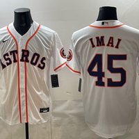 Men's Houston Astros Tatsuya Imai #45 White Home Replica Jersey