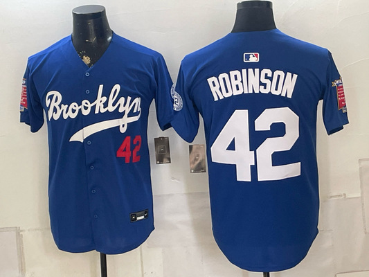 Men's Los Angeles Dodgers Jackie Robinson #42 Royal Replica Player Jersey