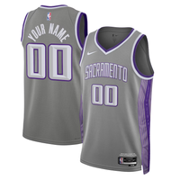 Men's Sacramento Kings Gray 2022/23 Swingman Custom Jersey1 - City Edition