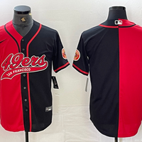 Men's San Francisco 49ers Red/Black Blank Jersey1 Joint Edition
