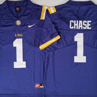 Men's LSU Tigers Ja'Marr Chase #1 Purple Game Jersey
