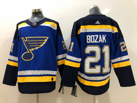 Men's St. Louis Blues Tyler Bozak #21 Blue Home Breakaway Player Jersey1