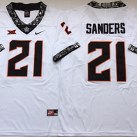 Men's Oklahoma State Cowboys Barry Sanders #21 White Player Jersey