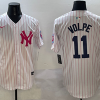 Men's New York Yankees Anthony Volpe #11 White Team Player Jersey