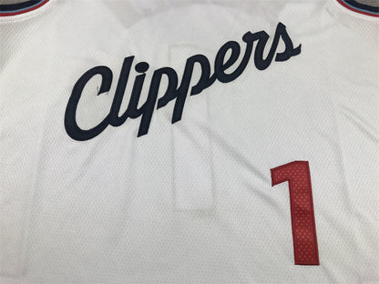 Men's LA Clippers James Harden #1 White Swingman Player Jersey1