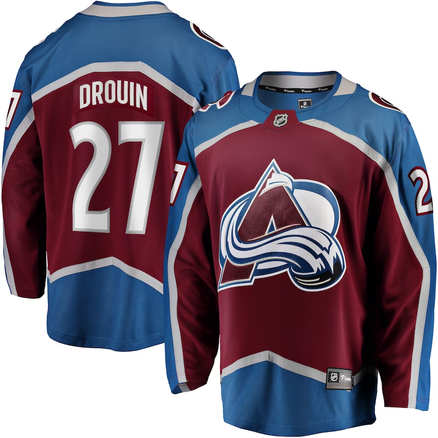 Men's Colorado Avalanche Jonathan Drouin #27 Maroon Home Breakaway Jersey1