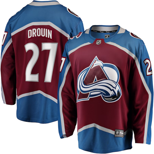 Men's Colorado Avalanche Jonathan Drouin #27 Maroon Home Breakaway Jersey1