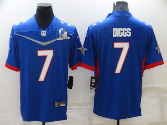 Men's Dallas Cowboys Trevon Diggs #7 Blue ALL STAR Game Jersey1
