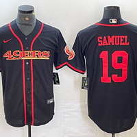 Men's San Francisco 49ers Deebo Samuel #19 Black Joint Edition Player Jersey1
