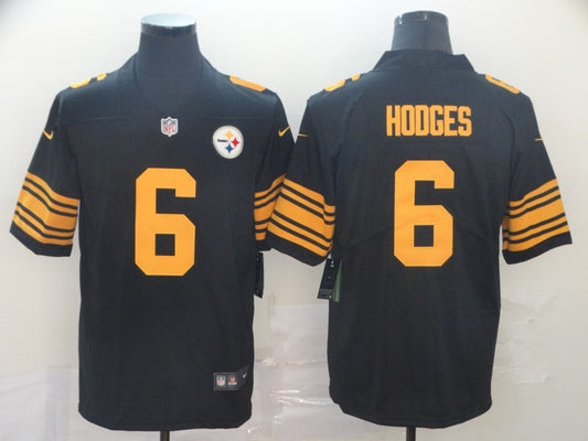 Men's Pittsburgh Steelers Devlin Hodges #6 Black Alternate Legend Jersey1