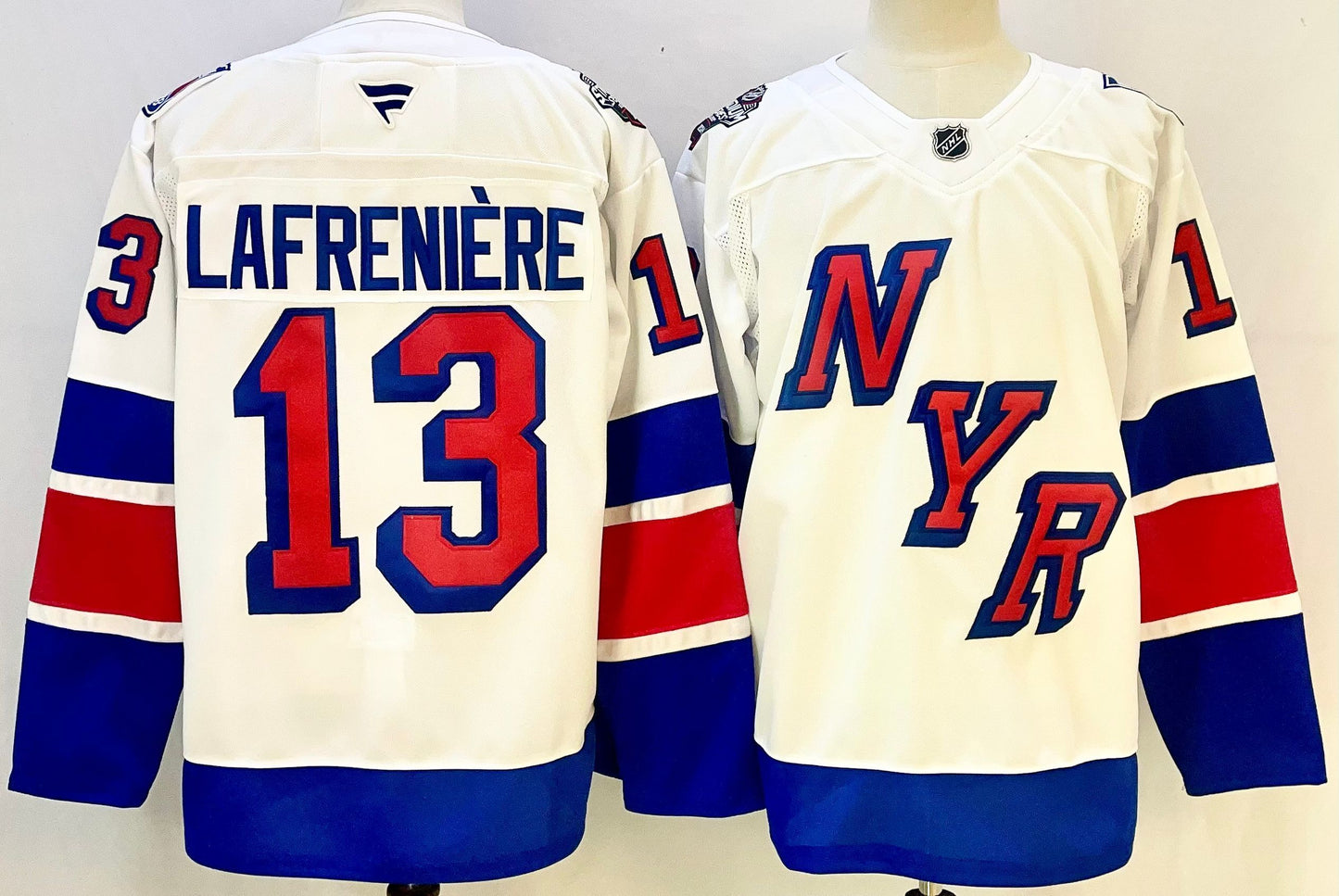 Men's New York Rangers Alexis Lafreniere #13 White Breakaway Player Jersey