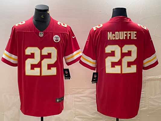 Men's Kansas City Chiefs Trent McDuffie #22 Red Game Player Jersey1