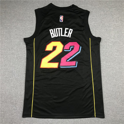 Men's Miami Heat Jimmy Butler #22 Black Swingman Player Jersey1 - City Edition