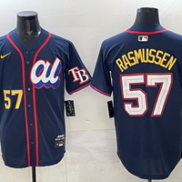 Men's American League Drew Rasmussen #57 Navy 2025 All-Star Edition Limited Player Jersey