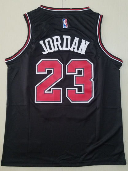 Men's Chicago Bulls Michael Jordan #23 Black Fast Break Replica Player Jersey1